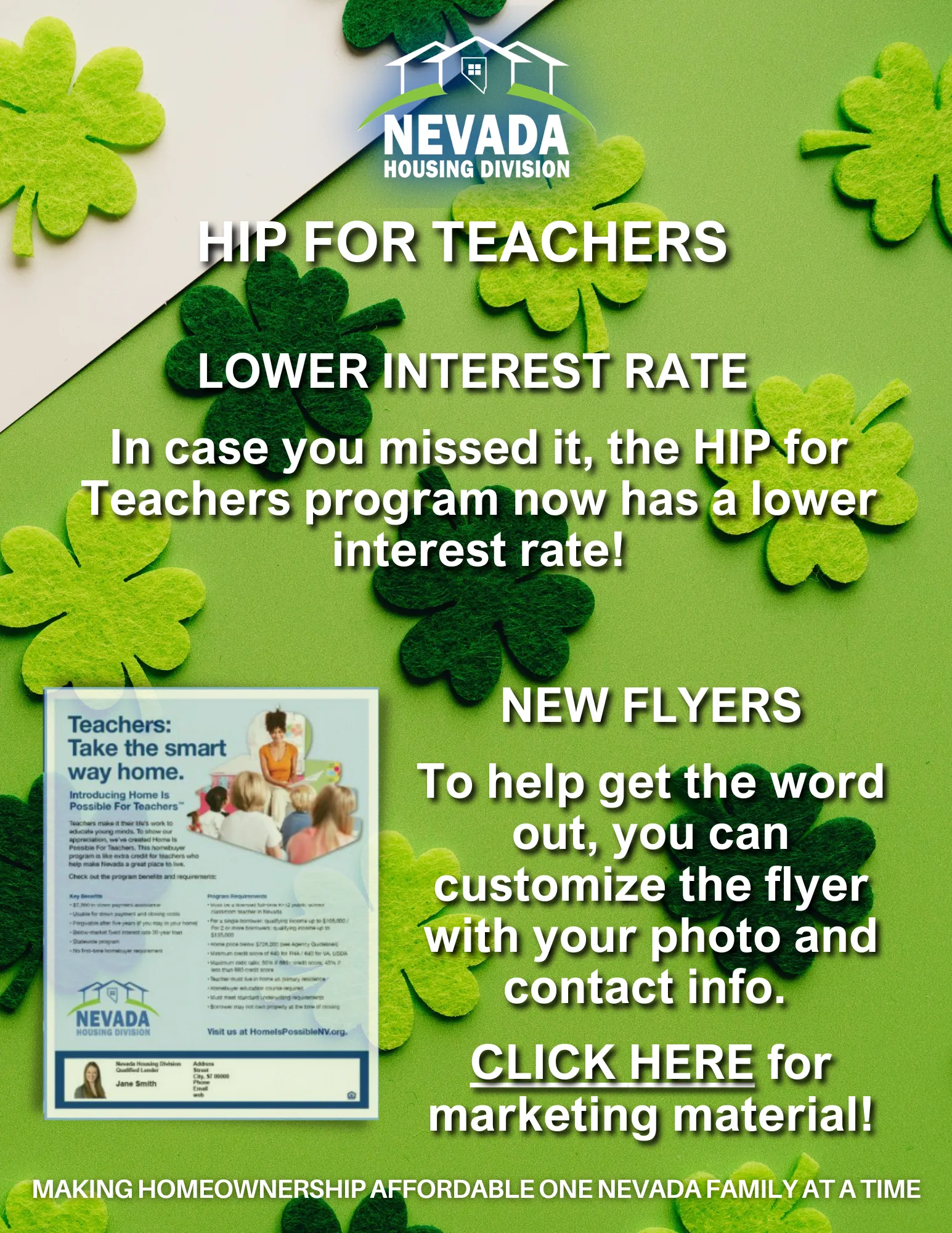 teacher flyer web page