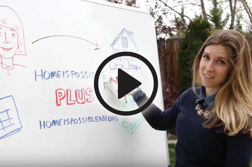 Home is Possible Plus Video Screenshot with girl drawing on whiteboard