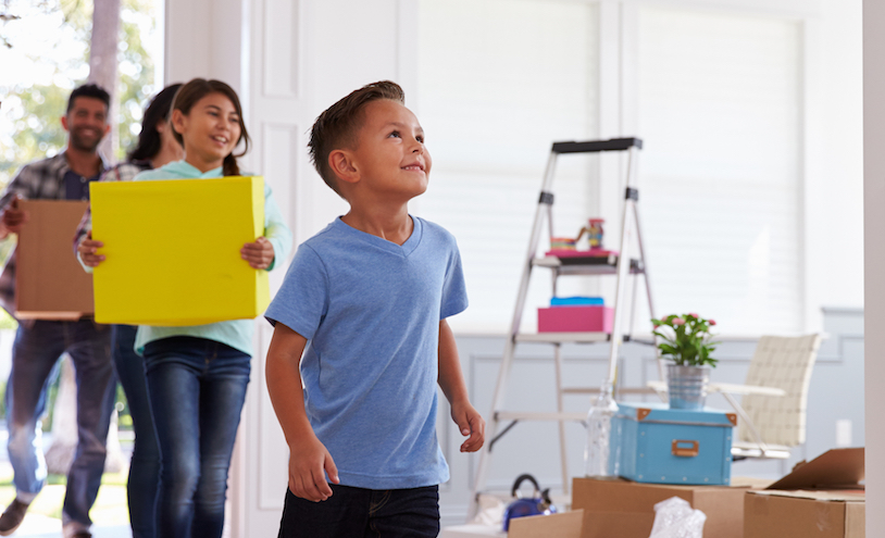 Family moving into new home