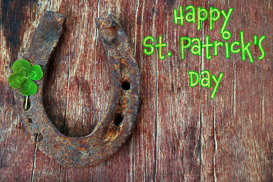 Happy St. Patrick&#039;s Day and Horseshoe