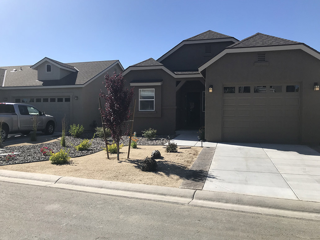 the front of Alexandra and Raymond Rosado's one-story house