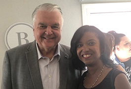 VAREP home giveaway to veteran hero - Governor Sisolak and Nia Girma