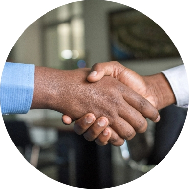 close up hand shake gesture of businessman